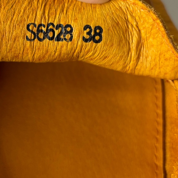 Diana Warner Tangerine Orange Leather Foldy Driving Loafer Women's Size 38/7 - Picture 10 of 11